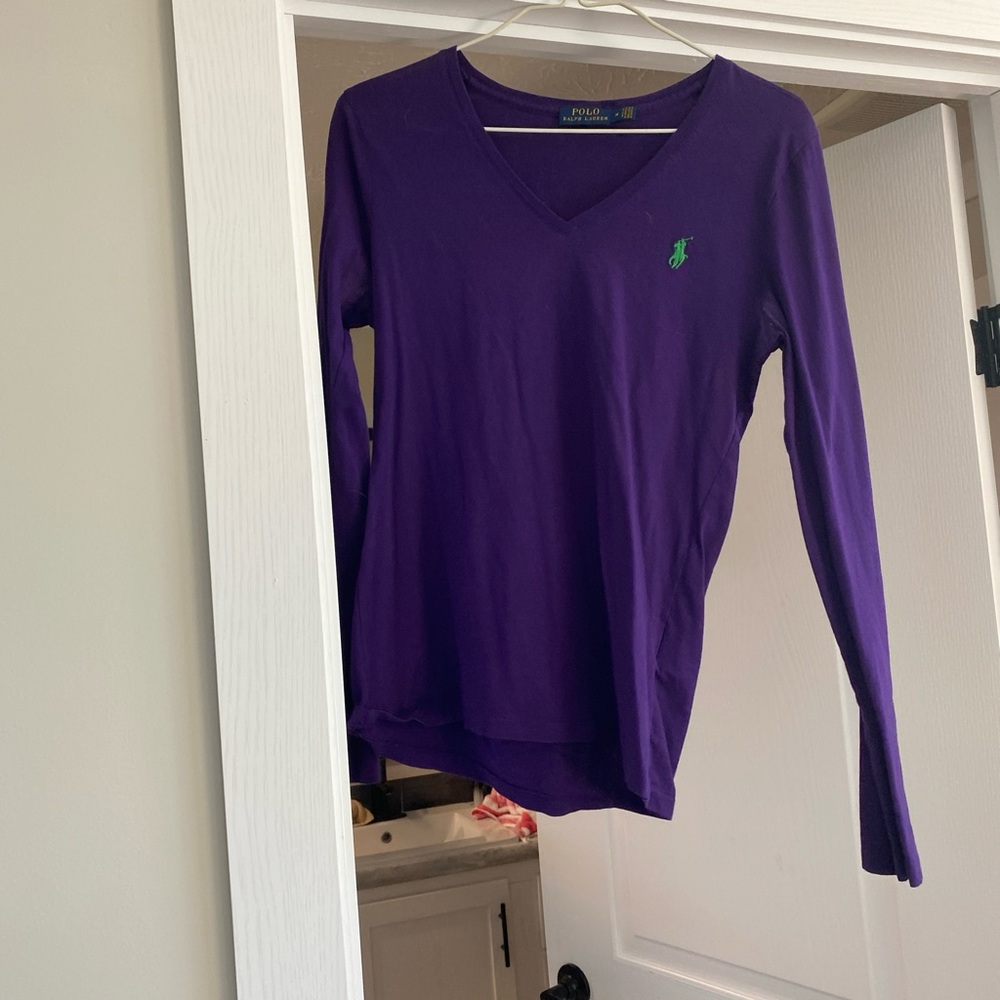 Polo by Ralph Lauren Deep Purple Long Sleeve Top